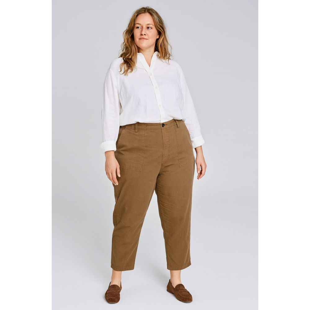 COMMON MARKET Beige 100% Cotton Barrel Pants Trousers   Women's Plus Size XXL